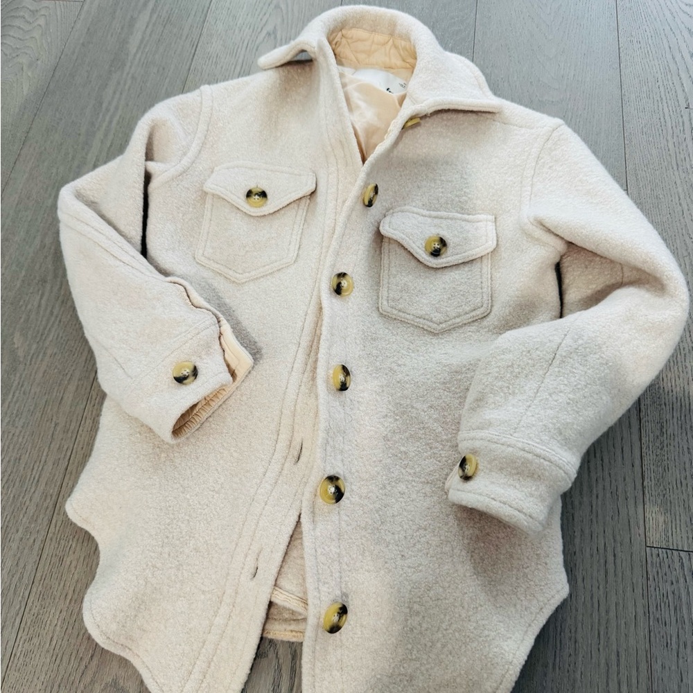 Wilfred Cream Teddy Ganna shirt Jacket